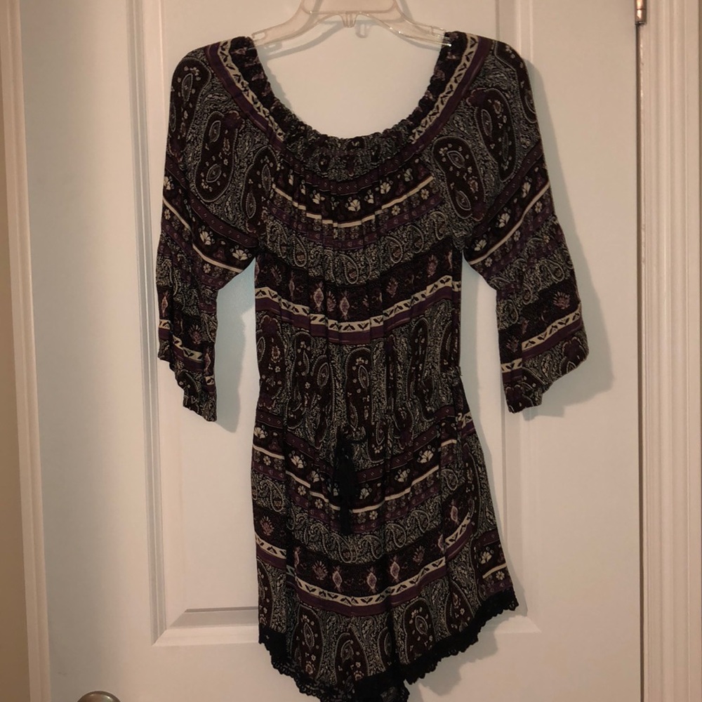 Three quarter bell sleeve romper